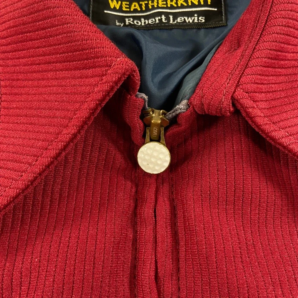 Jack Nicklaus Jacket Mens 42 Red Vintage 70s Weatherknit Robert Lewis Golf Coat